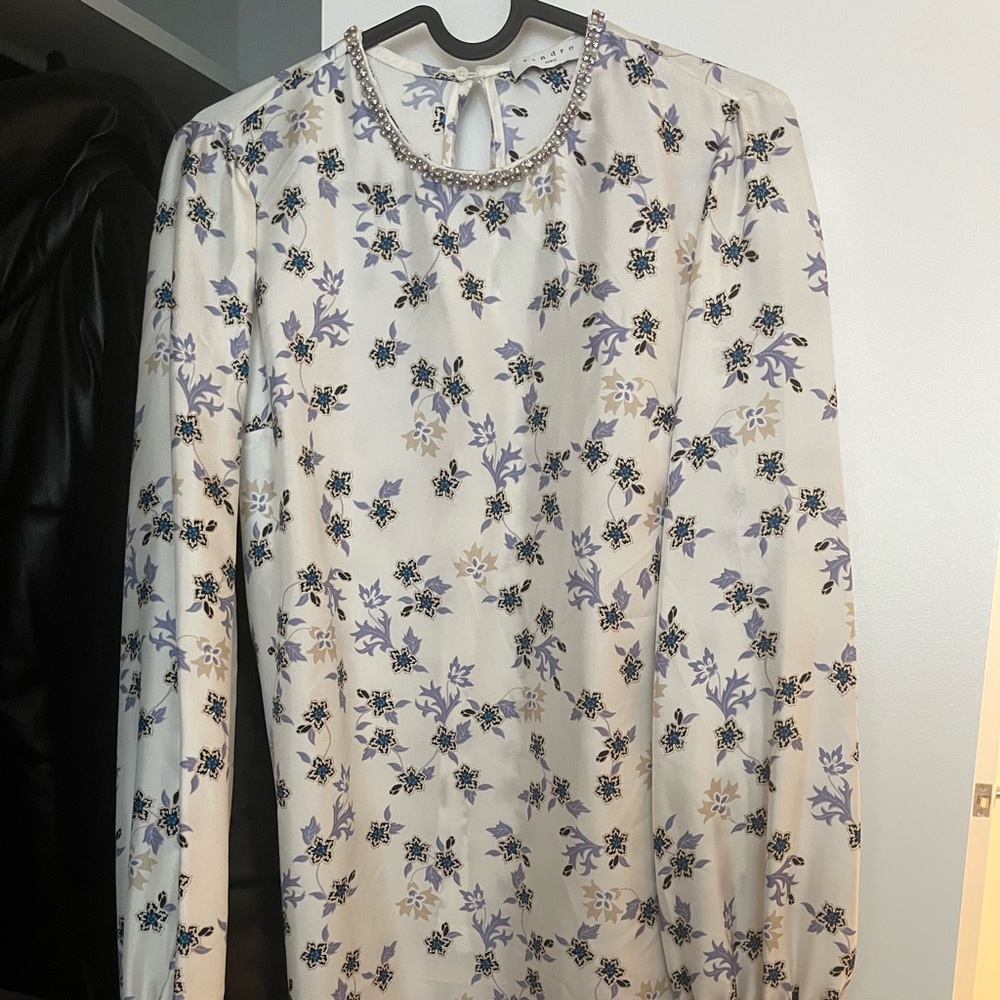 sandro silk dress